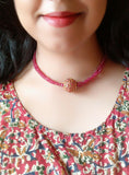 Rudraksha pendant two layer choker