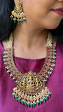 PRE-BOOK | Premium Antique matte Goddess Grand Pearl Bunch Bridal Haram Set