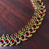Kayal -Short in Red-green stones