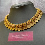 Premium Polish  Goddess coin Mayil Simple Choker Set