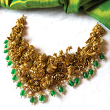 Pre-Book | Premium Real Gold Alike Antique Goddess Intricate Detailing Grand Choker Set