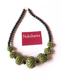 Rudraksha kemp stones choker neckpiece (colors available)