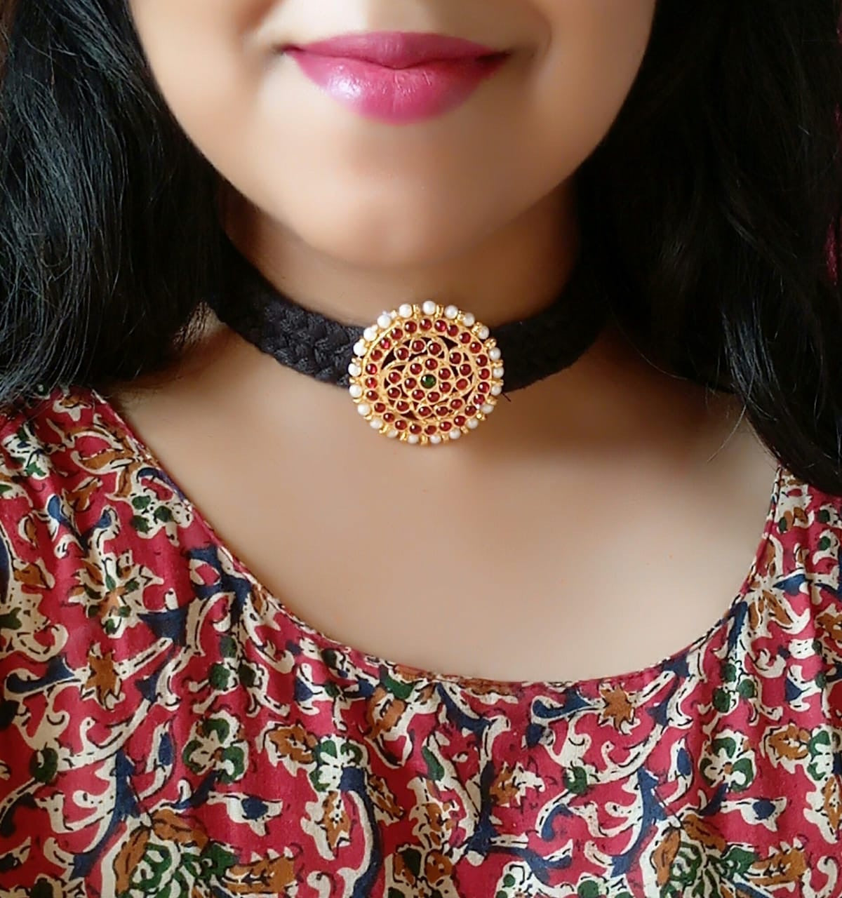 Silk Thread Jumka, Silk ear ring