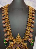 PRE-BOOK | Premium Antique Polish Real kemp Grand Goddess Haram Set - With Green beads