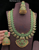 Premium Emerald Real kemp Mango Grand Non-Idol Haram Set