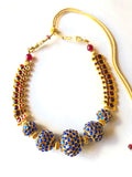 Rudraksha -Mango kemp stones choker set (colors available)