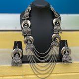 German silver grand Ganesha layered haram set