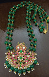 Kundan Jadau Semi Precious Agate beads Haram Neckpiece