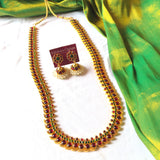 Kayal -Long in Red-Green stones