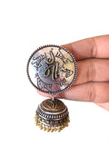 Dual tone round stud big jumkha