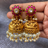 Kundan jadau Grand Flower Jumkha