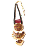 Kemp Stones  big round pendant midlength Neckpiece