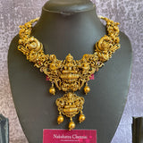 Premium Antique polish Lakshmi 3D Short Chain Set