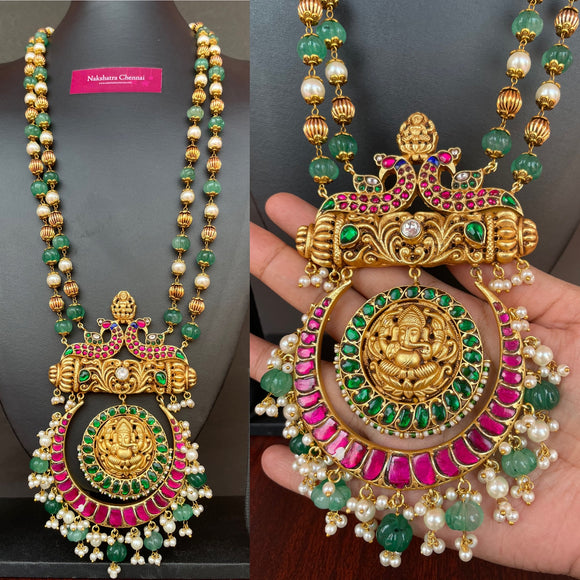 Kundan jadau Ganesha Grand Bridal Neckpiece