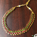 Kayal -Short in Red-green stones