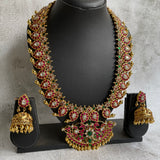 Kundan Jadau Grand Haram Set -Pink Real kemp