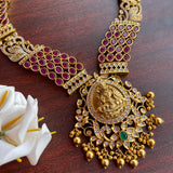 Premium Antique Matte Lakshmi Grand Real kemp Short Chain Set