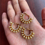 Antique Matte AD stones- Pearl Bridal Nose Nath