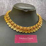 Premium Polish  Goddess coin Mayil Simple Choker Set
