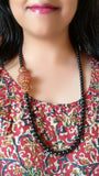 Kemp Rudraksha balls single layer agate beads neckpiece