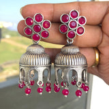 German Silver mahal jumkha (colors available)