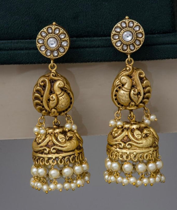 Kundan Jadau Grand Peacock Bridal Jumkha