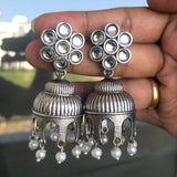 German Silver mahal jumkha (colors available)