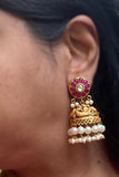 Kundan jadau Grand Flower Jumkha