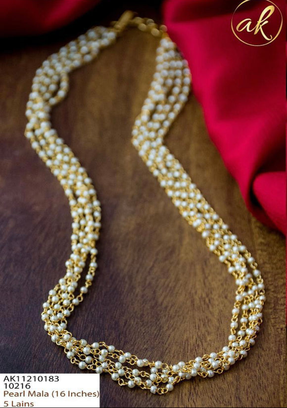 Multilayered 16 inches Pearl Chain