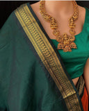 PRE-BOOK | Antique Intricate work grand Lakshmi bridal Haram set
