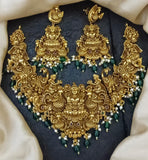 Pre-Book | Premium Real Gold Alike Antique Goddess Intricate Detailing Grand Choker Set