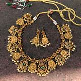 Goddess coin temple Matte Short Chain Set