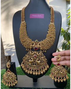 PRE-BOOK | Premium Antique Dual Peacock Grand Haram Set