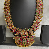 Kundan Jadau Grand Haram Set -Pink Real kemp