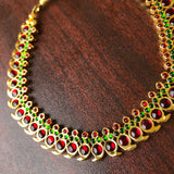 Kayal -Short in Red-green stones