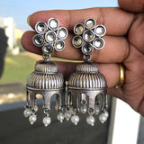 German Silver mahal jumkha (colors available)