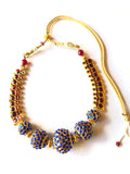 Rudraksha -Mango kemp stones choker set (colors available)