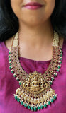 PRE-BOOK | Premium Antique matte Goddess Grand Pearl Bunch Bridal Haram Set