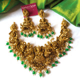 Pre-Book | Premium Real Gold Alike Antique Goddess Intricate Detailing Grand Choker Set