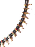 Black agate beads kemp stones  choker set