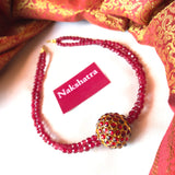Rudraksha pendant two layer choker