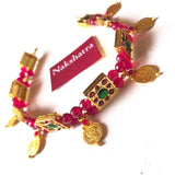Kemp stones with agate beads and lakshmi pendants choker